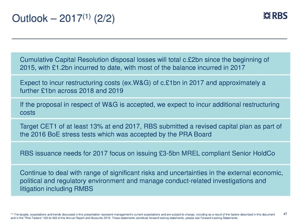 FY Results | RBS Group - Page 47