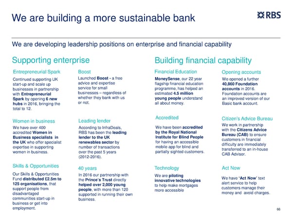 FY Results | RBS Group - Page 66